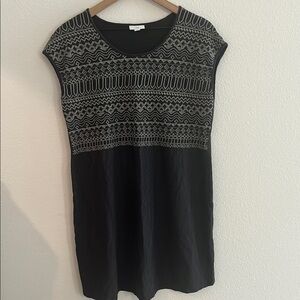 J Jill Embroidered Boho Tunic Shift Dress Size M